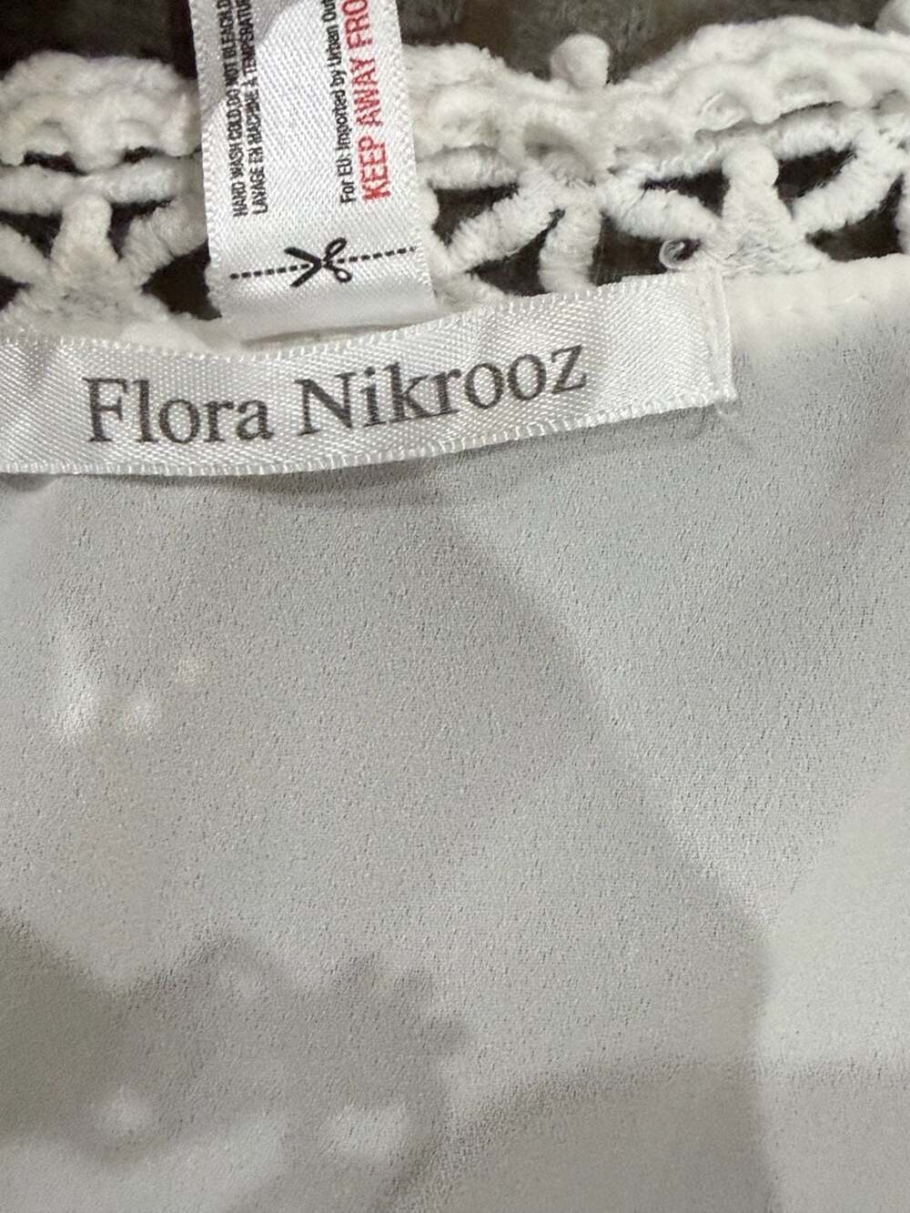 Flora Nikrooz Ivory Lace Trim Bridal Robe Boho Honeymoon Cover Up S - Picture 4 of 8